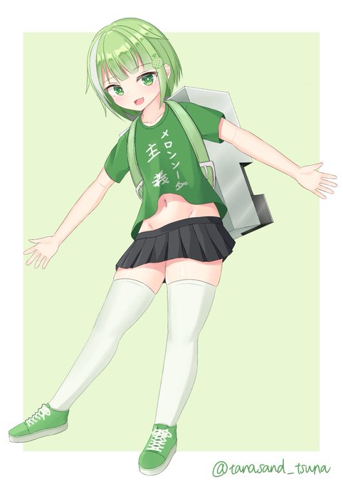 身内TRPGの時に誕生したメロンソーダちゃんです
#うちのこ 