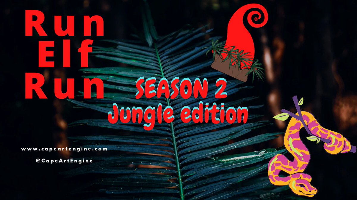 CapeArtEngine's tweet photo. How about JUNGLE edition? #RunElfRun Season 2 will be all about nature and excitement around it. Real dangers to test your skills, new routs, bonus levels, hidden caves and amazing jungle atmosphere. #Game #Mobilegaming #P2E #Elves #art #NFTs #Android18 #iOS #VRChat #PLAYTOEARN https://t.co/4zlaPYWLTy