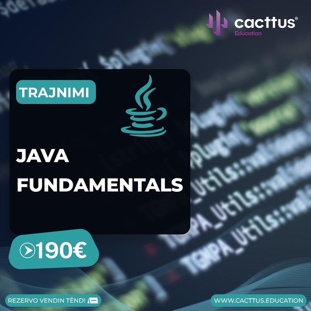 cacttusedu's tweet photo. Trajnimet e radhës 👇

➡️Java Fundamentals
➡️Front End Web Development
➡️Dizajn Grafik

Apliko tani: https://t.co/Bcf8rsdKvW https://t.co/4IRR1l0Snt