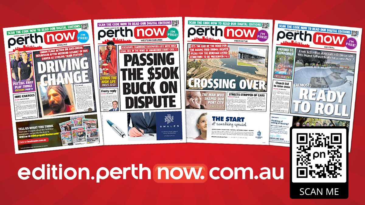 In tomorrow's <a href="/PerthNowLocal/">PerthNow Local News</a> newspapers: <a href="/TWU_WA/">Transport Workers Union WA</a> calls for action on anti-social behaviour after bus driver assault; <a href="/TownOfCambridge/">Town of Cambridge</a> ratepayers left with $50K legal bill; the demise of Freo's bridge; and the home of WA's biggest half-pipe gets a name. edition.perthnow.com.au