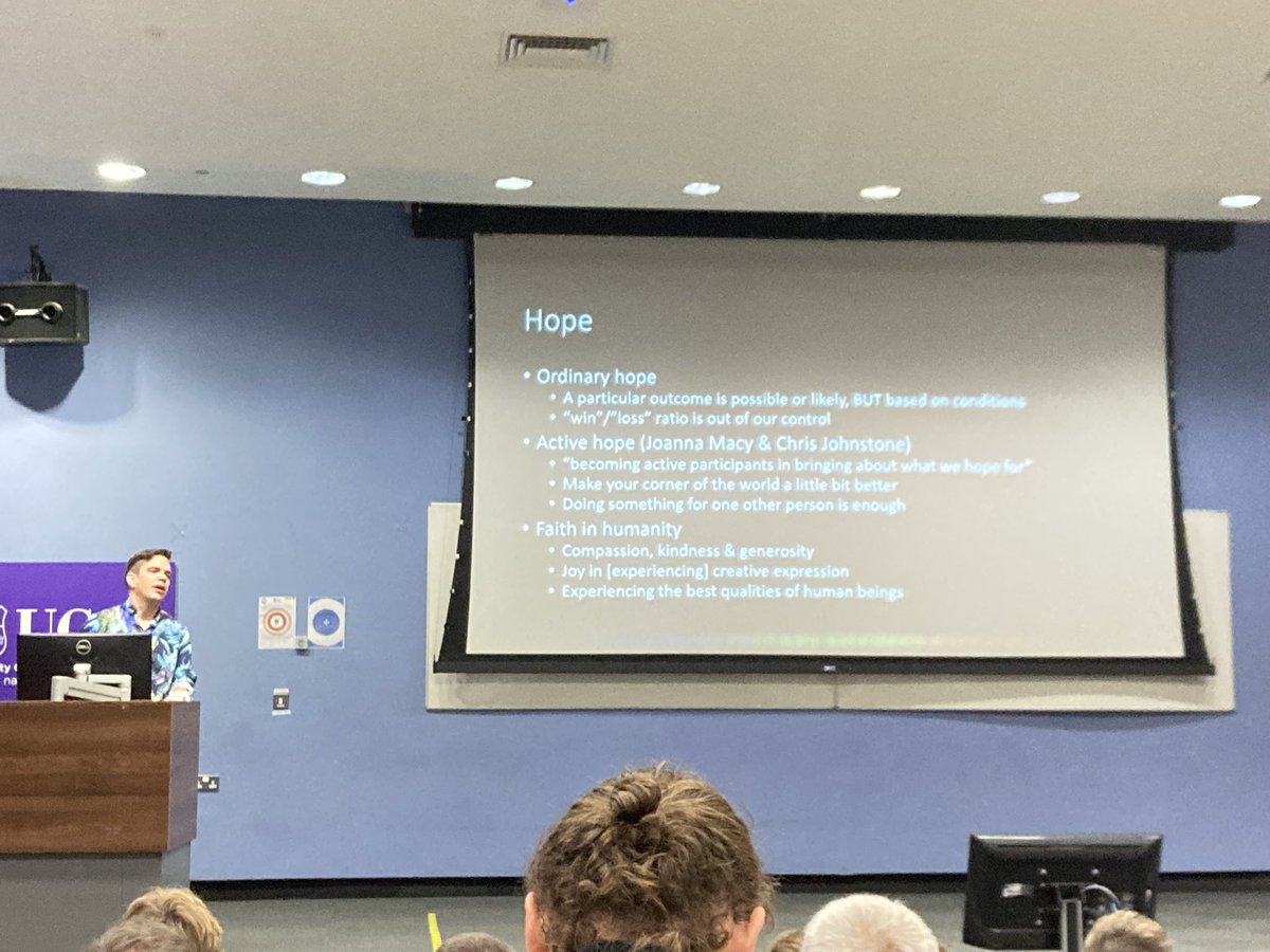 In his extraordinary plenary at #CorkSeabirds on plastics, queerness and compassion in science, @TheLabAndField ends on a positive note with three forms of hope: primary hope, active hope and faith in humanity