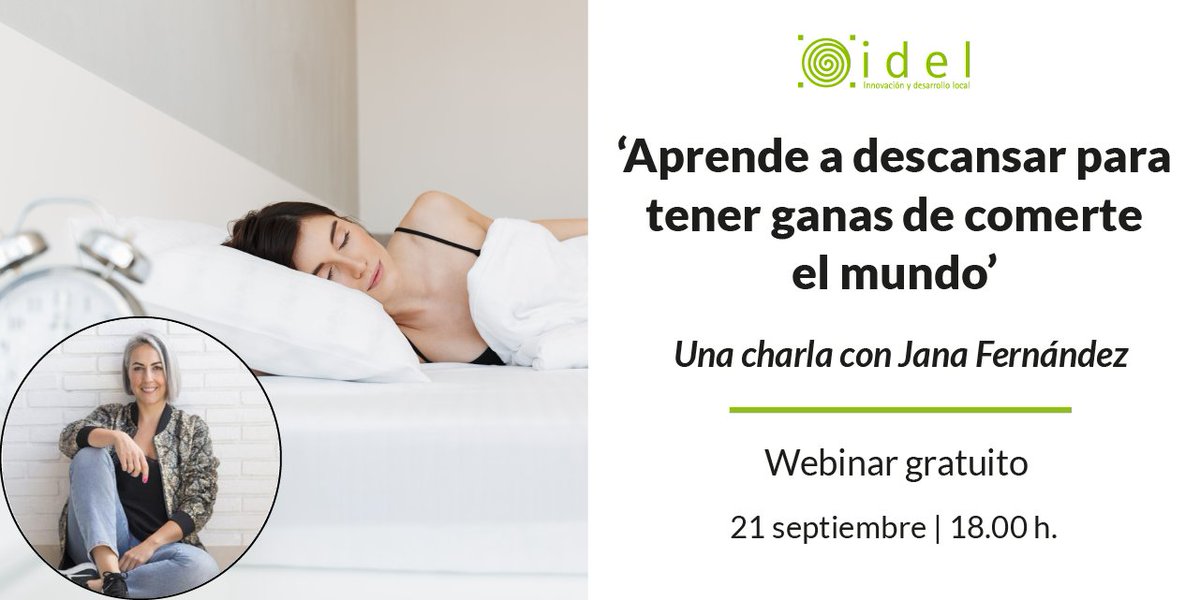 idelformacion's tweet photo. 📣 No te pierdas esta charla y descubre el poder del sueño y del descanso sobre tu salud, y cómo adoptar hábitos saludables que disparen tu energía y productividad con la experta en sueño y bienestar @jana_fernandez_. 

📅 21 septiembre 

🔗 Inscríbete ➡️ https://t.co/qBRuH04QrY https://t.co/pOOsOXt2Wm