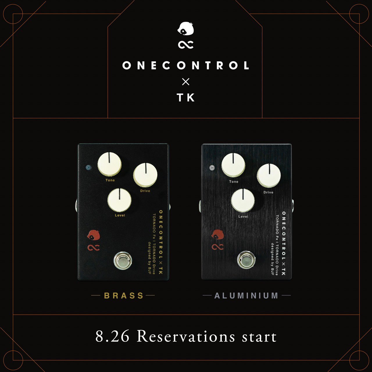 ONE CONTROL TORNADO Drive BrassTK 凛として時雨 One Control TORNADO Drive Brass コンパクトエフェクター