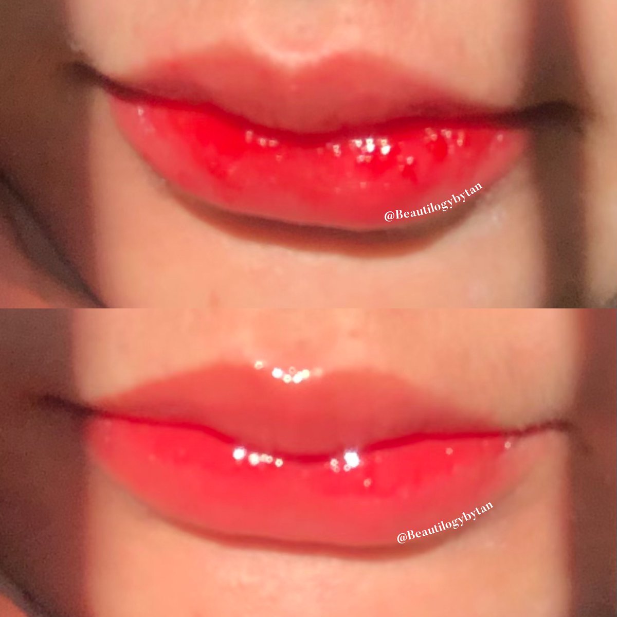 beautilogybytan's tweet photo. Liptint yang sempet heboh kalo keduanya adalah dupe dan mirip bgt. 

Tapi emang beneran mirip? Worth to try ga?

— Romand Juicy Lasting Tint VS Focallure Jelly Dewy Liptint Battle Review ♡ #BattleInTan #ReviewInTan https://t.co/vjuUX5zbGS