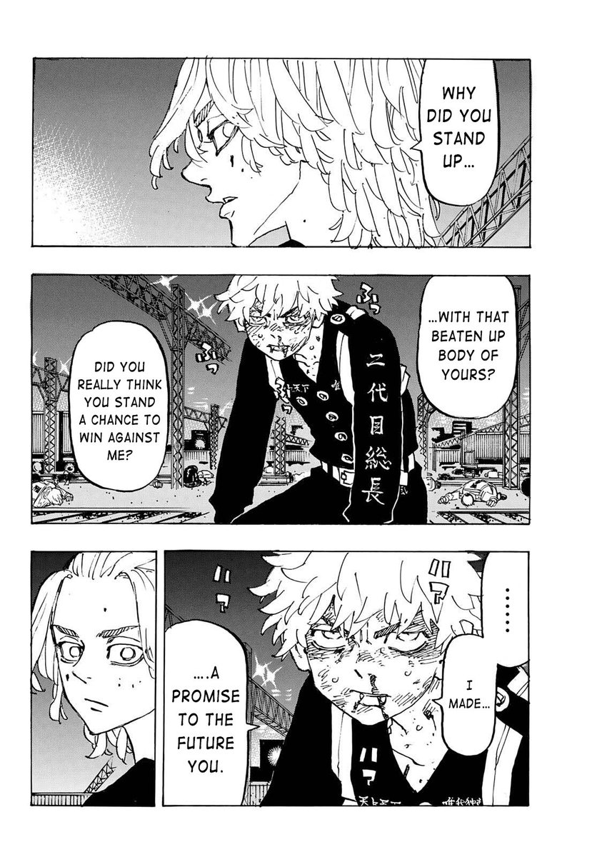 aniyalias's tweet photo. Tr chapter 266 spoilers⚠️
Takemichi has seen so much 😩 I feel like he's either ganna pass out or die
#TokyoRevengers266 #tr266 https://t.co/Yhh573mREn