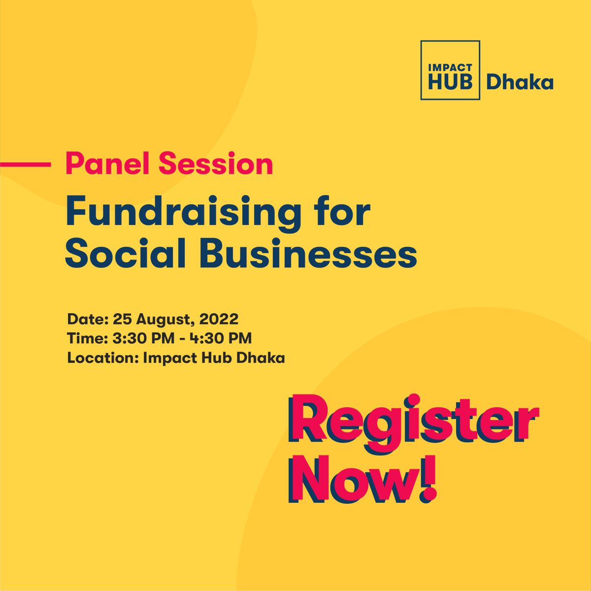 Join us at Impact Hub Dhaka on Thursday, August 25, for an exciting panel discussion on Fundraising for Social Businesses.

📲 Register for the event to save your seat at forms.gle/B86xxz3dVqnva4… 

#Fundraising #Investment #ImpactHubDhaka #CommunityEvents