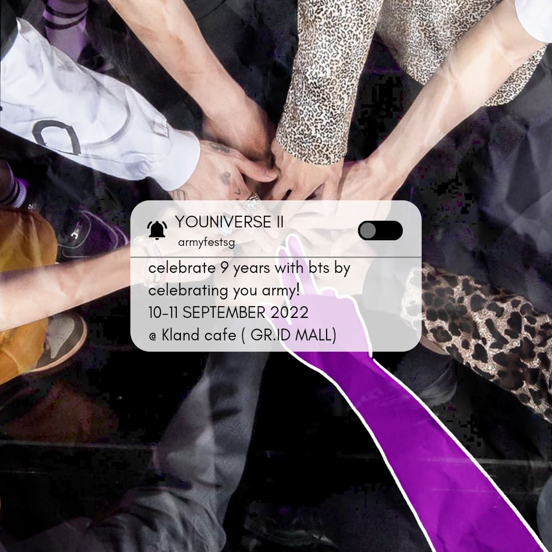 DonandWolley's tweet photo. Hey everyarmy !!! 
We are inviting you for "YOUNIVERSE II" - army's PROOF ! AFTER THE LONGEST TIME we are back to organize an event from army to army 💜🥺. 
And yes it's a cupsleeve event!!! Unlike last year's youniverse event 🥰

Stay tuned! 

#btscupsleeve #btscupsleeveevent https://t.co/w2GSY3wjC0