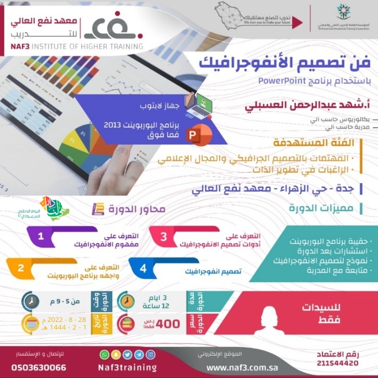 #اليوم_الوطني #اليوم_الوطني_السعودي_92  
سجلي الآن في دورة ⁧#فن تصميم الانفوجرافيك⁩ 
عبر الرابط📎
docs.google.com/forms/d/e/1FAI…