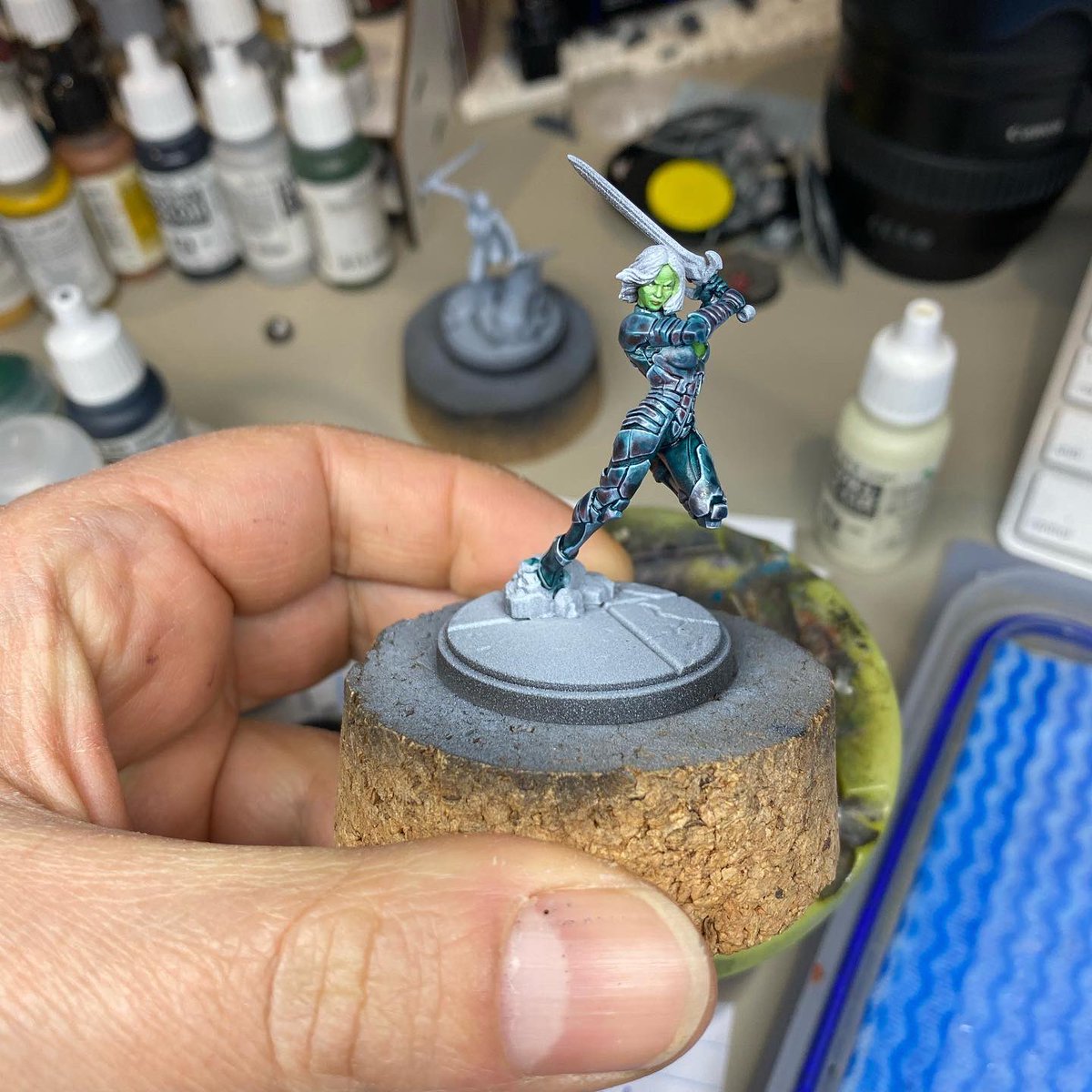 BC_Darrko's tweet photo. Fast &amp; furious paint job on #gamora for @atomicmassgames #marvelcrisisprotocol - have the challenge for getting my #gardiansofthegalaxy hero’s ready for #mcp this Thursday vs the.weatherlight 😉
#paintingprotocol #marvel #marvelminiatures #disney #marvelstudios #miniatures https://t.co/etBfhwBwUo