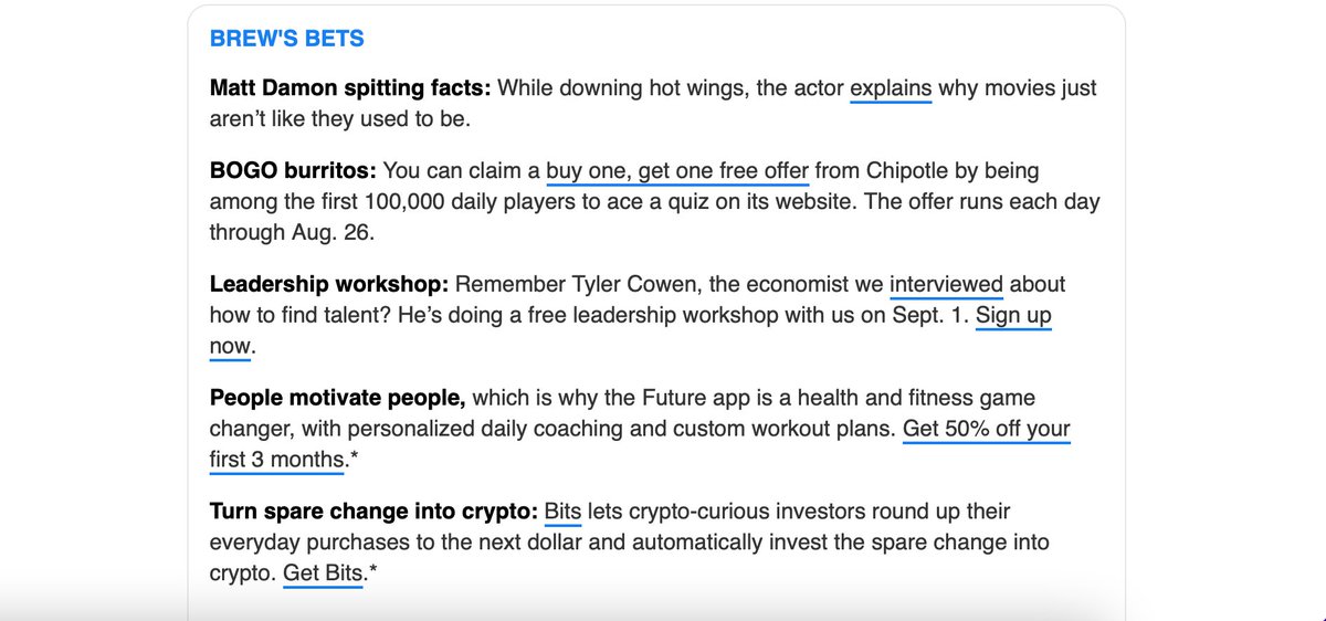 alexposcente's tweet photo. GUESS WHO WAS FEATURED IN MORNING BREW TODAY?! @getbitscrypto https://t.co/ZAonagJDQ6