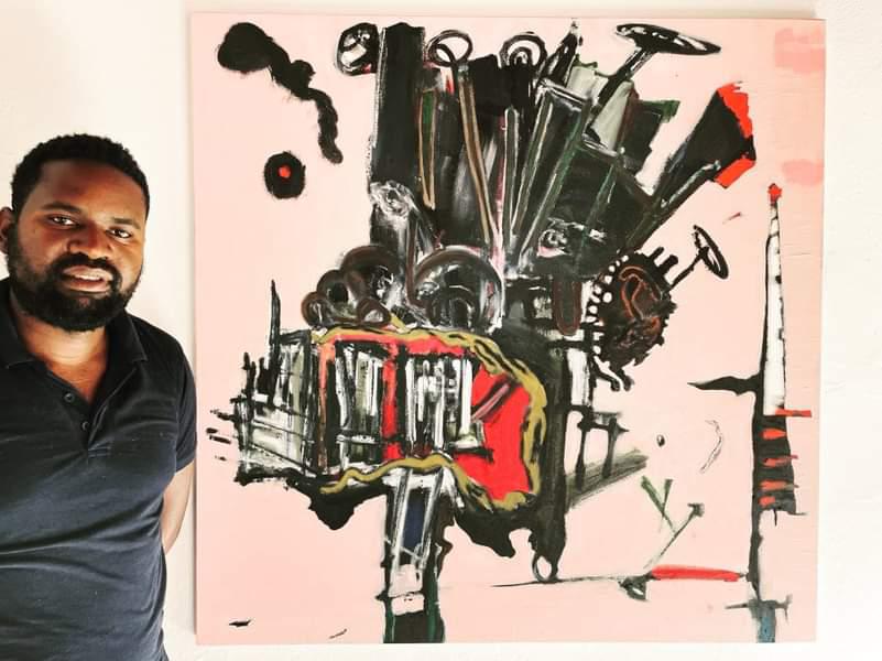 Cicama_2's tweet photo. 48x48 in' 122x122cm. Acrylic, oil. https://t.co/d8SFvZiF3G