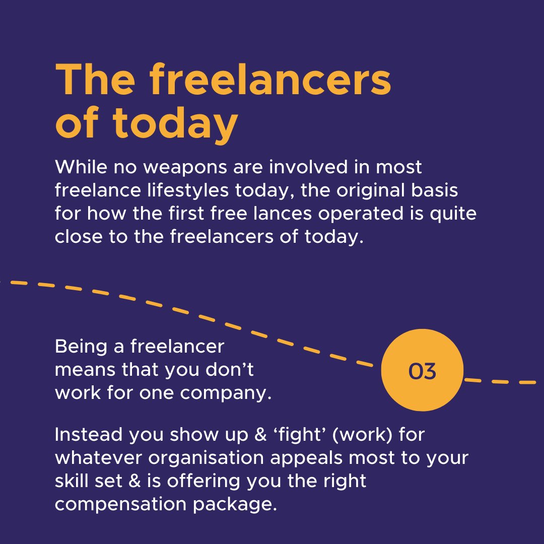 VlancerUK's tweet photo. Have you considered where the working style we know as freelancing started? 📜

The history of the freelancer might be one that is defined by mercenary origins but it also contains the foundations of freedom that make being a freelancer so appealing. ✌️
https://t.co/zwAPLGjdwV https://t.co/o7PB1H3GoH