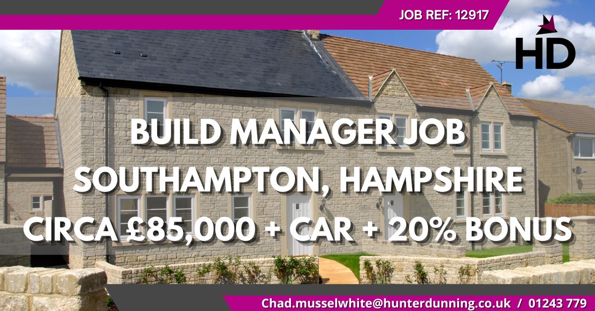 HunterDunning's tweet image. BUILD MANAGER JOB offering circa £85,000 + £6,700 car allowance + 20% Bonus!

Apply below: hunterdunning.co.uk/jobs/build-man…

#construction #constructionjobs #buildmanager #construction #constructionjobs #constructionjobsuk