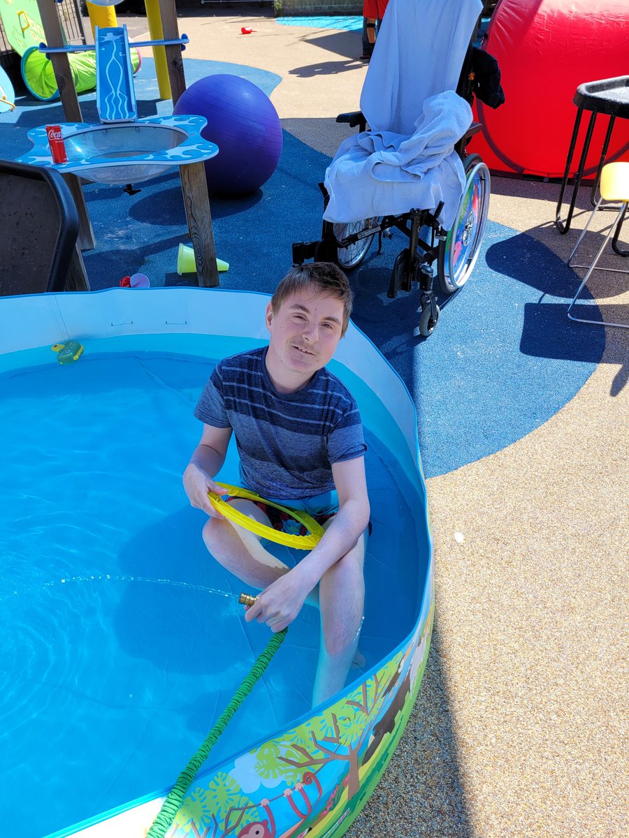 EnhanceAble's tweet photo. Incase anyone was in any doubt, Rainbow House 🌈 have the best methods for keeping cool in the heat!

#Enhanceable #childrensrespite #afc #socialcare https://t.co/RueRpXMxod