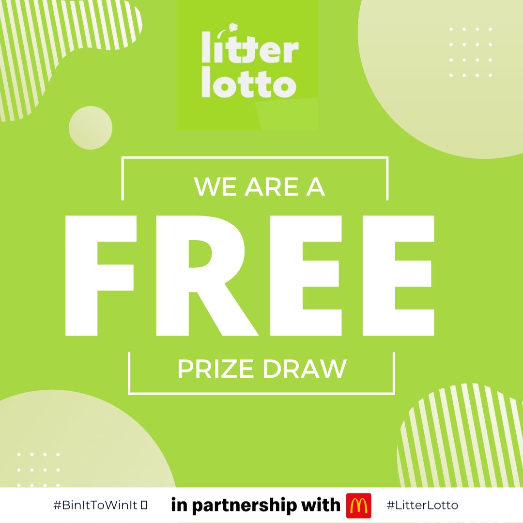 Unlike the lottery or other prize draws LitterLotto is completely free to enter. You've got the environment to save and cash to win ✅

#litter #freeprizedraw #competition #binlitter #litterpicking