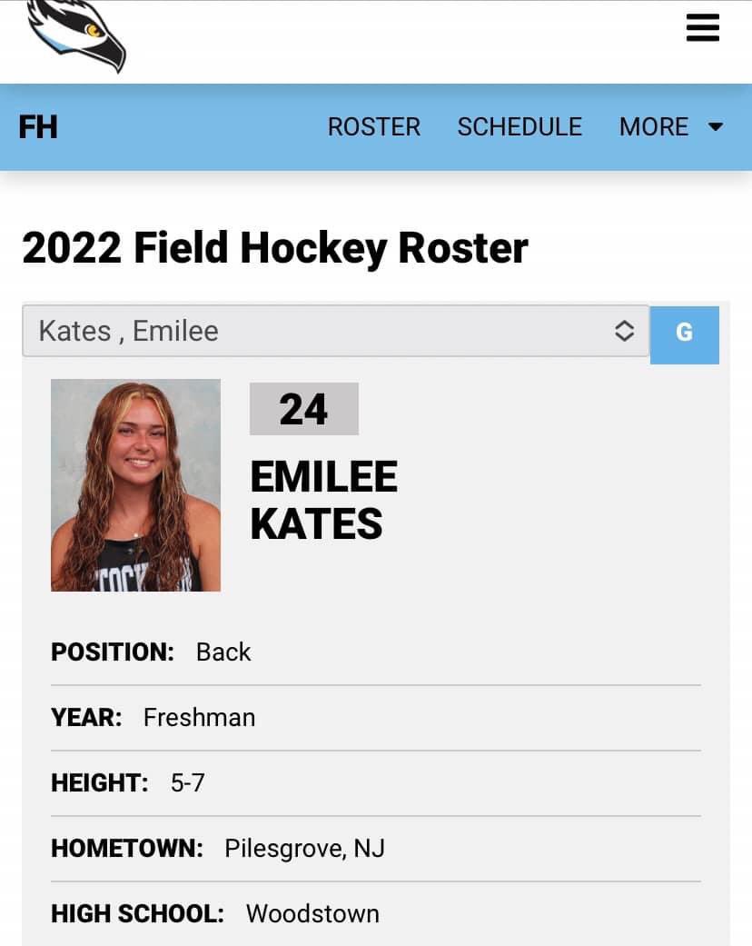 whsfockey's tweet photo. Class of ‘22 strikes again with a roster photo!! Good luck Emilee we are so proud of you! 🧡💙➡️💙🖤🤍🏑💪🏼 #KARTFOREVER #FOCKEYFAMILY https://t.co/js7z1hY2N3