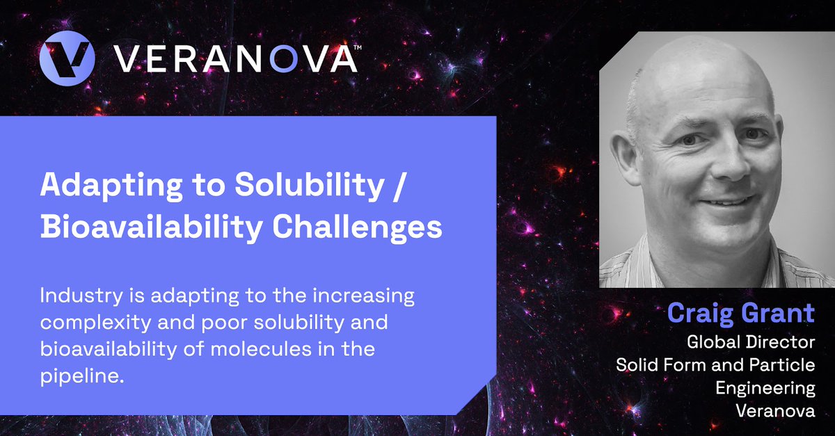 Veranova_life's tweet photo. #ICYMI, Veranova's Global Director, Solid Form & Particle Engineering, Craig Grant, recently took part in a Q&A with @PharmTechGroup.
Read more about how we leverage our #SolidForm science expertise to help advance your #DrugDevelopment projects: https://t.co/0AMIQ1IGGY https://t.co/DWuCmox01A