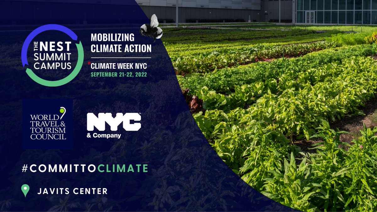 WTTC's tweet photo. Meet us at @NestSummit for A Nature Positive Approach to Net-Zero Travel & Tourism on 21 September at 10am EST to explore the connected challenges of global security and climate crisis.
📝Register: https://t.co/UrYWOOZqjq
#ClimateWeekNYC #CommitToClimate #MeetUsOnTheGreenRoof https://t.co/ikYMs8JWew