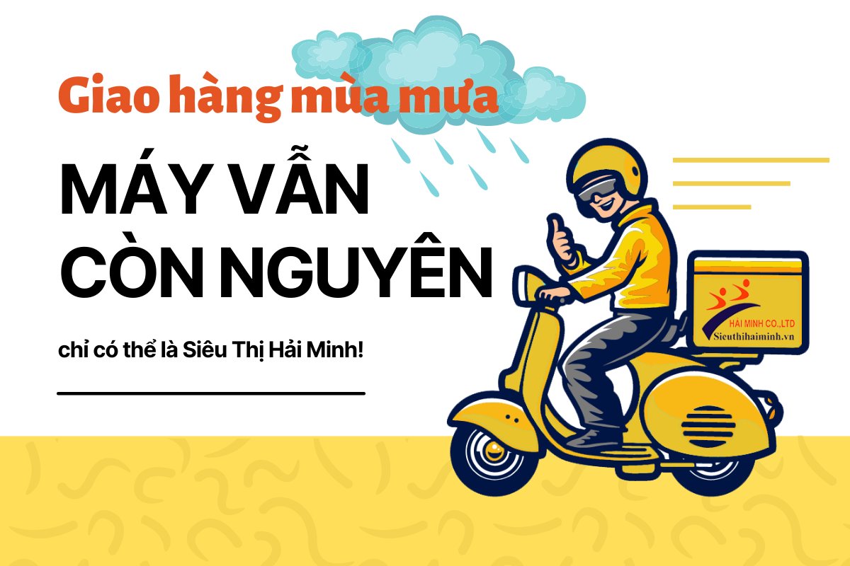 sieuthihaiminhh's tweet photo. Cách để giao hàng trong mùa mưa mà máy vẫn còn nguyên vẹn là đây 👇👇👇
Fanpage: https://t.co/pVZSSPLGYn
Website: https://t.co/tZEq9a6Qgn
Youtube: https://t.co/gwc4rNnTNk
#sieuthihaiminh #sieuthihaiminhchinhhang #giaohang #muamua #shipper #freeship https://t.co/ggbAo8VuiA