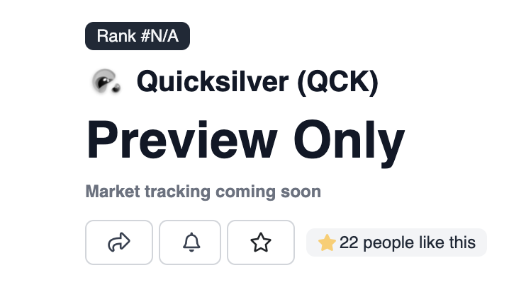 Cryptocito's tweet photo. Cosmos Airdrop Season is back 🪂

Two airdrops get distributed this month:

⚛️ Quicksilver $QCK
⚛️ Stride $ST

$QCK and $stATOM already in preview mode on @coingecko 👀 https://t.co/GlM5lMbr3p