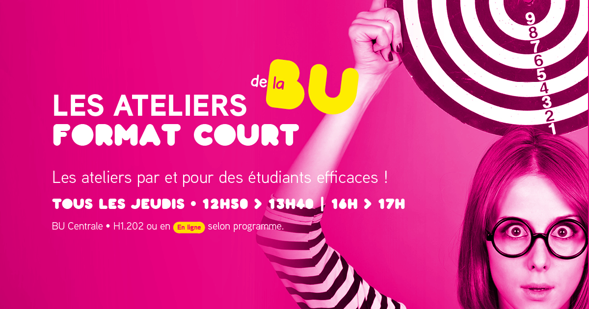 BURennes2's tweet photo. C’est le grand retour des ateliers #Formatcourt de la BU ! 🎯Jeudi 29 septembre :
✍️ Réussir sa prise de notes ➡️12h50 > 13h40 • BU Centrale 📍
📄 Réaliser sa fiche de lecture ➡️16h00 > 17h00 • BU Centrale 📍
N’oubliez pas de vous inscrire ✅ https://t.co/IpJ5m3wPNr https://t.co/L8TIdxds5s
