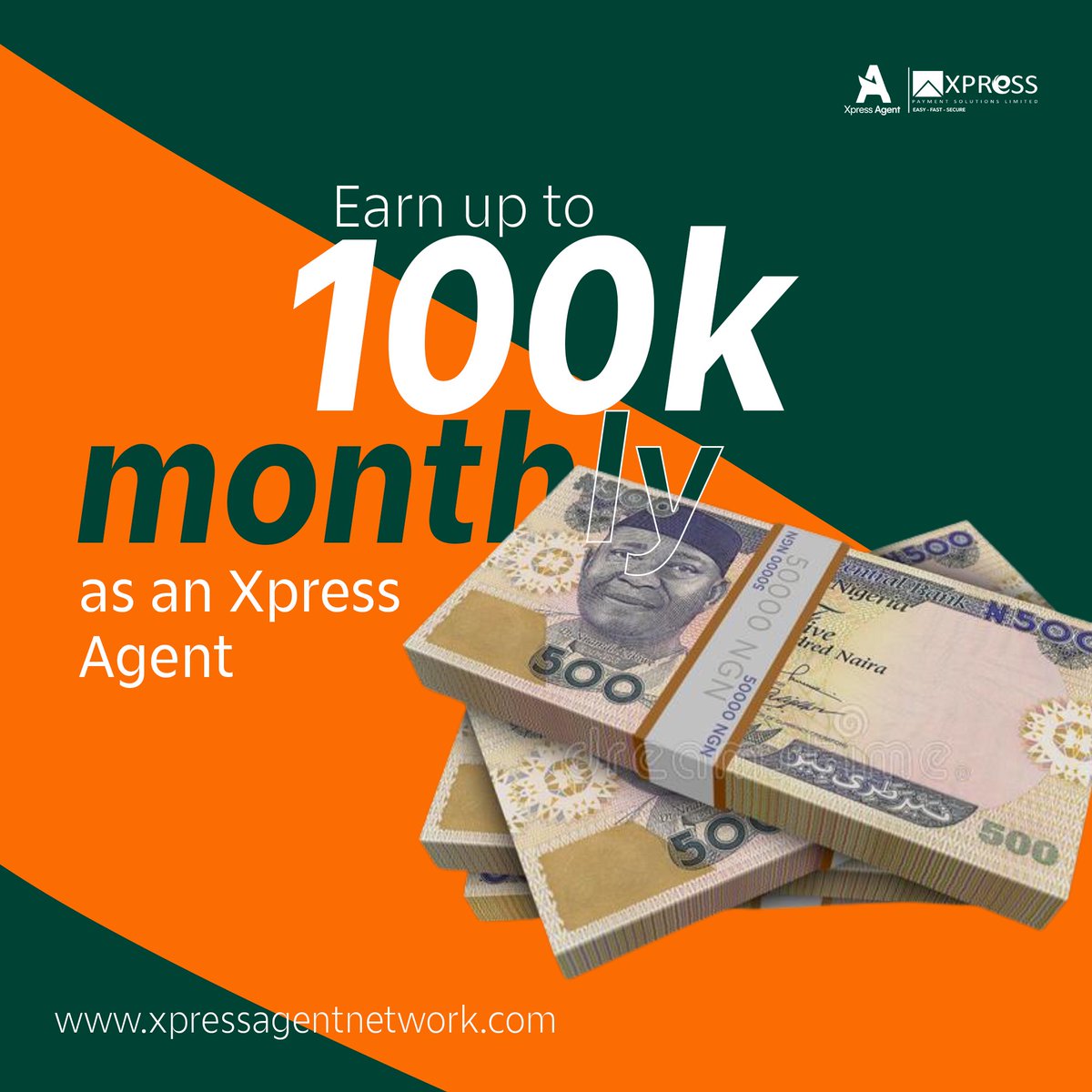 XpressAgent's tweet photo. As an Xpress Agent, you fit earn up to 100k monthly.
Apart from money wey your customer go give you when you carry out transactions for them, Xpress Payments self go give you commission at the end of the month.
Call: 08188866022 or 08188866033
#xpressagent #dstv #gotv #data https://t.co/K4dbYC7luT