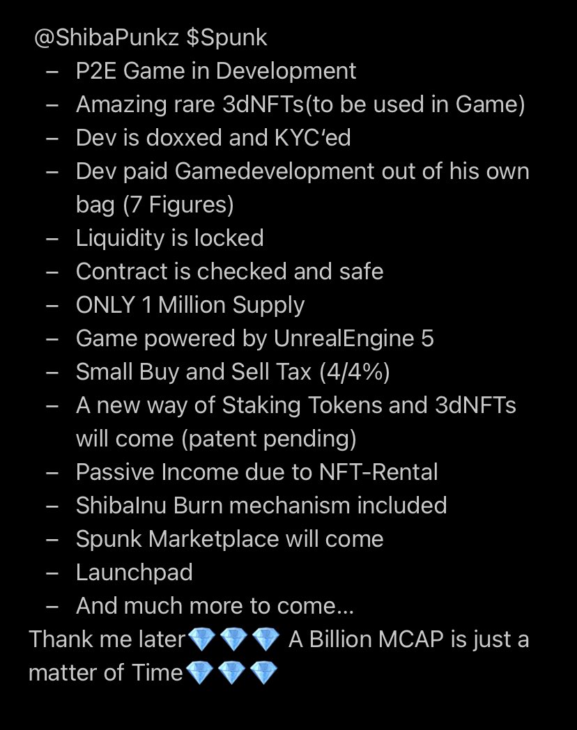 LovidioCrypto's tweet photo. @cryptojack I am so bullish on $Spunk... here's why! https://t.co/O8x52U0sj0