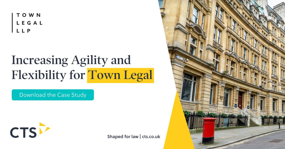 Well-established firm, <a href="/Town_Legal/">Town Legal LLP</a>, chose to move to a laptop-centric model in order to increase agility and flexibility as the firm continues to expand.

Discover how they have achieved their business objectives with the support of CTS: hubs.ly/Q01kPRRk0