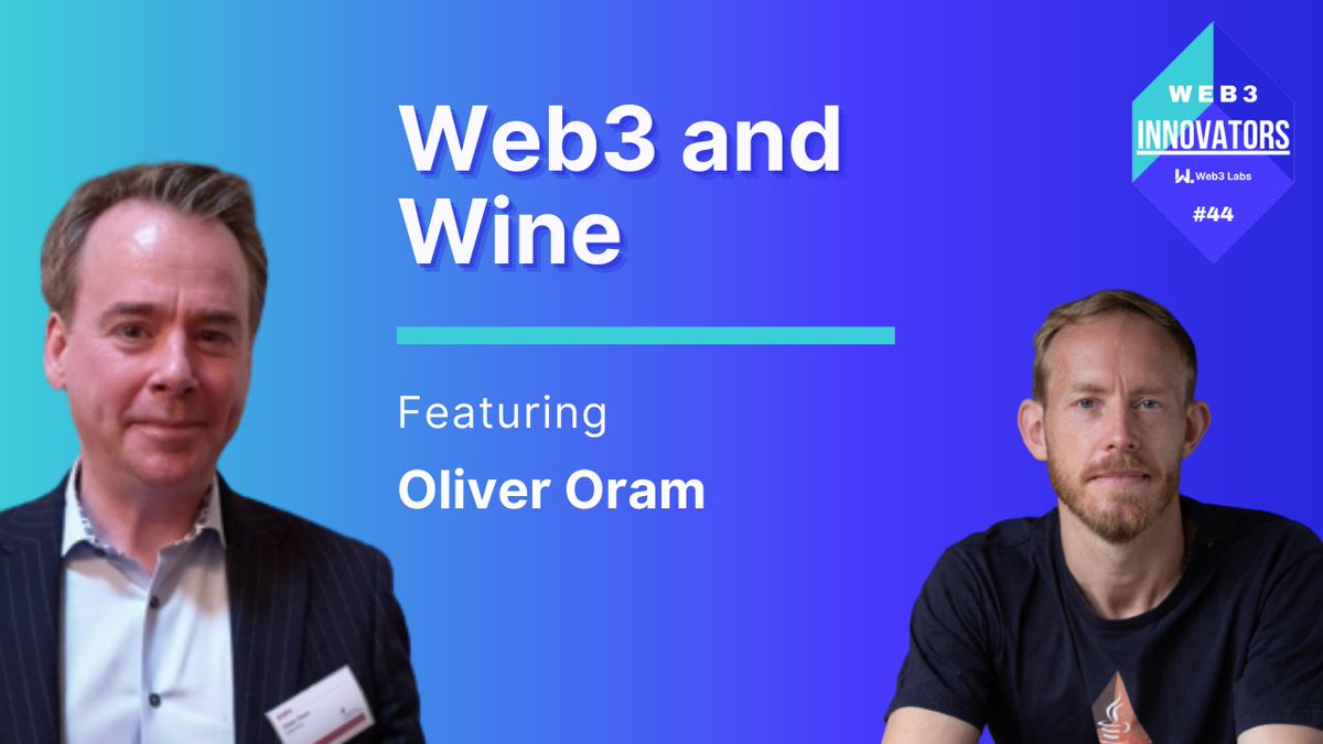A new episode of #Web3 Innovators is out!

This week <a href="/ConorSvensson/">Conor (csvensson.eth) 🦇🔊 ∞</a> talks to <a href="/ONOUKSV/">Oliver Oram</a>, Founder + CEO of <a href="/chainvine/">Chainvine</a>

👉 Virtual labelling and other opportunities
👉 Tokenisation of wine

Watch here - hubs.li/Q01kPMTm0
Listen here - hubs.li/Q01kPKt-0