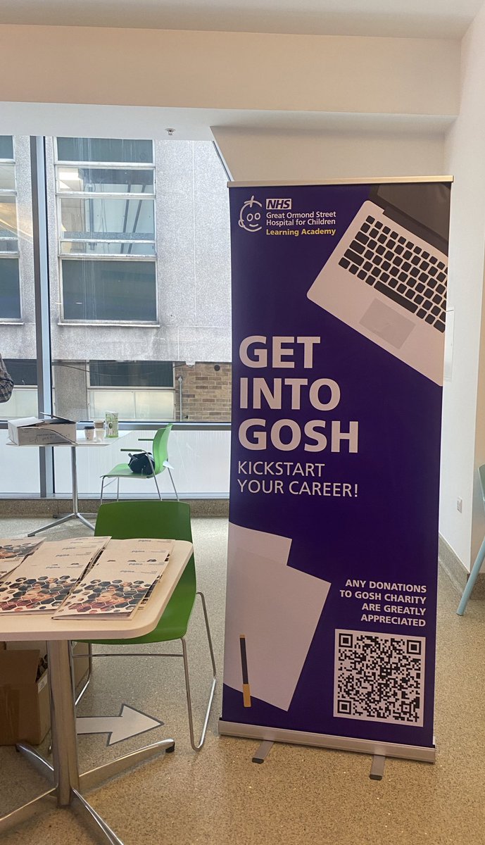 Today we are hosting the GET INTO GOSH Careers Fair, showcasing opportunities for young people who are interested in a career in the NHS &amp; GOSH! <a href="/GreatOrmondSt/">Great Ormond Street Hospital for Children</a> <a href="/GOSHLearnAcad/">GOSH Learning Academy</a>
