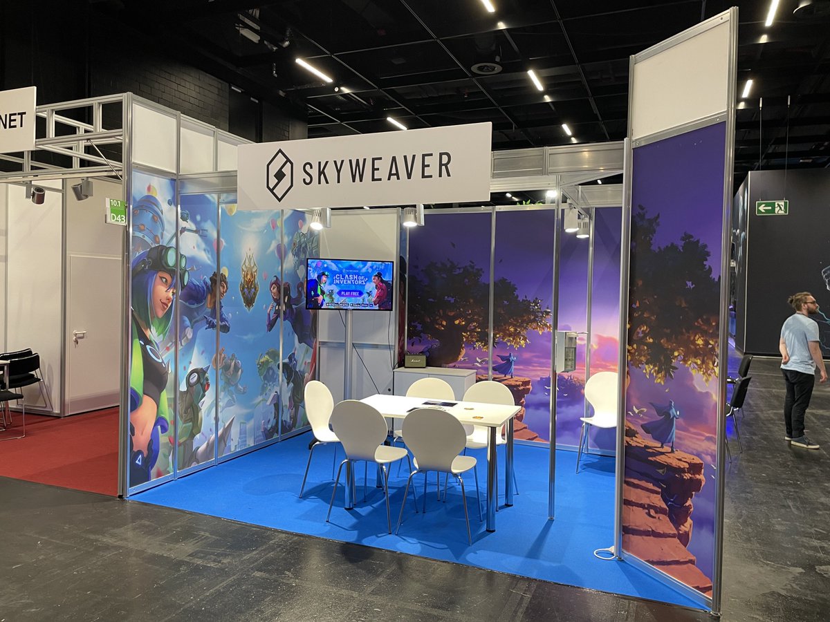 Gamescom 2022 has officially started! 🙌 

Join us at our booth (Hall 10.1 | D043) to meet the team, play some games and receive free stickers! 😃

#Gamescom #skyweaver #GamingConvention