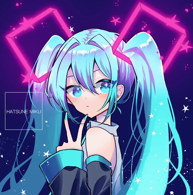 塗り練ミク #初音ミク 