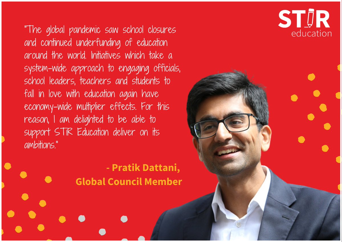 We welcome <a href="/PratikEPG/">Pratik Dattani</a>, CEO of Economic Policy Group to our Global Council. He comes with significant experience and we are excited to receive his expert guidance for building more motivated educated systems around the world. Thank you for joining us!