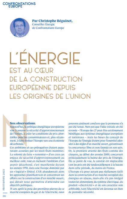 Revue | "Il faut construire une Europe de l'énergie #solidaire et respectueuse des efforts faits par chacun des EM, dans l'ambition d'une sécurité d'approvisionnement et avec une énergie décarbonée". 

Par <a href="/beguinet/">beguinet christophe #NoFakeScience</a>, conseiller énergie de <a href="/Confront_Europe/">Confrontations Europe</a>

confrontations.org/sarahdelhaie/l…