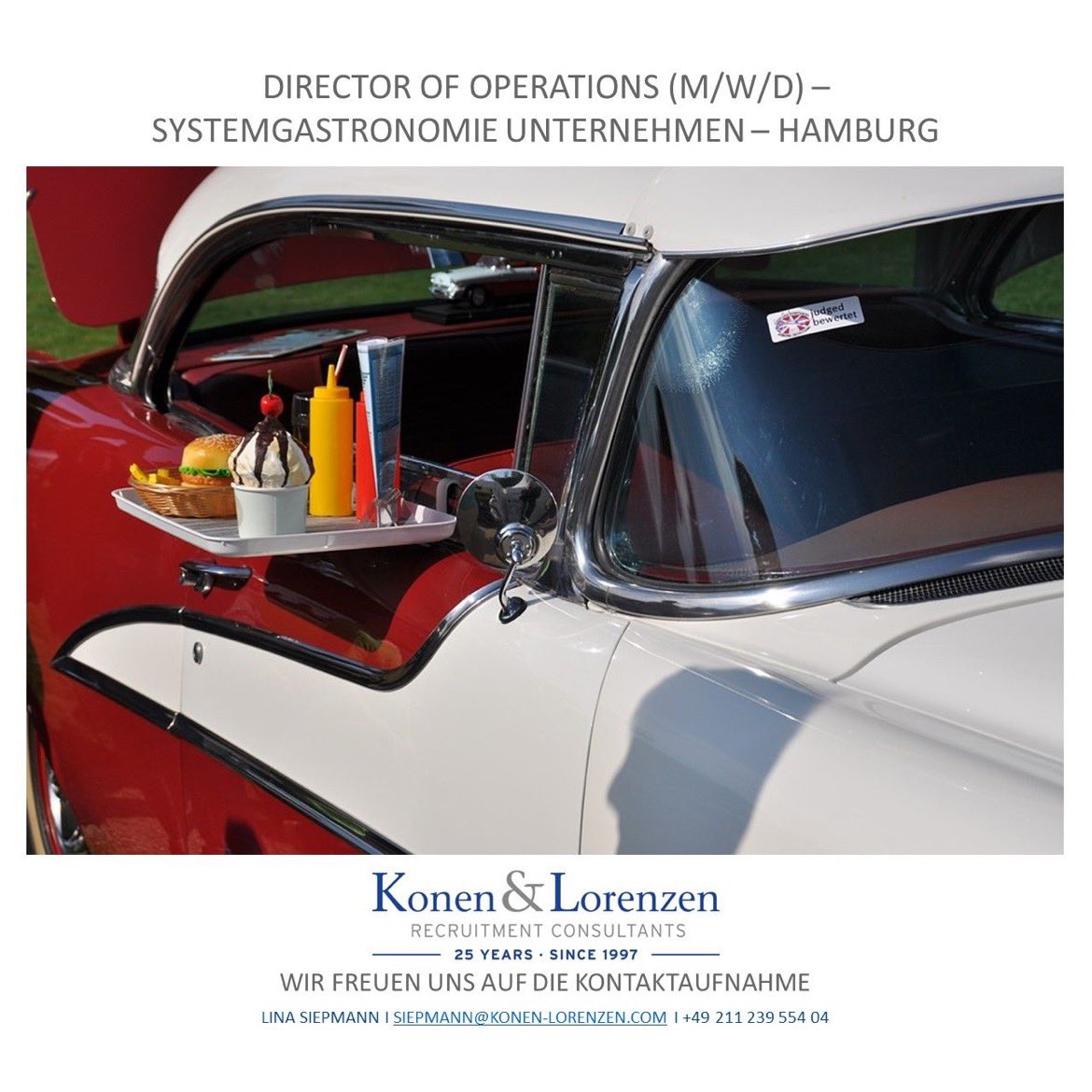 HOT JOB!

Für ein expandierendes Systemgastronomieunternehmen suchen wir zum nächstmöglichen Zeitpunkt einen Operations Director (m/w/d).

lnkd.in/eTq-dtdy

#job #konenlorenzen #gastronomie #gastronomy #systemgastronomie #hamburg #franchisee #vakanz #hiring #recruitment