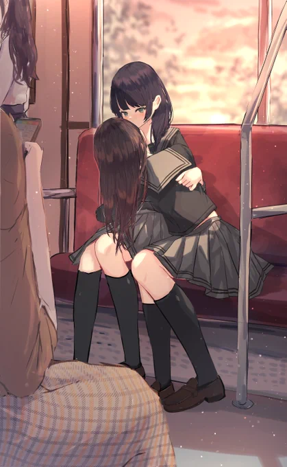 もうっ見られちゃうよ... #創作百合 