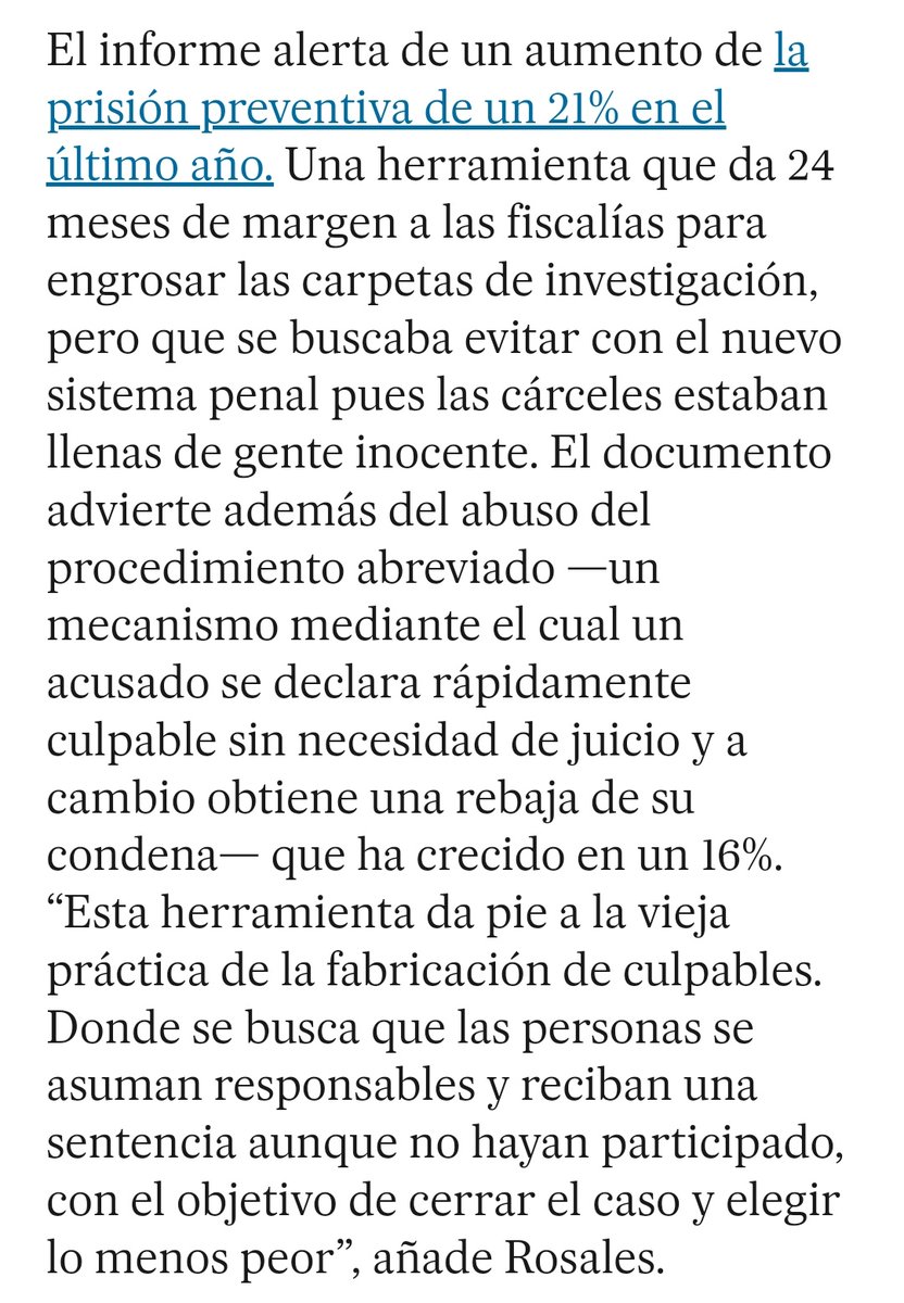 jockravez's tweet photo. Sería útil que el Presidente nos dijera si aumentar el número de casos personas en prisión que aún son inocentes disminuyó en algo la violencia y la impunidad en este país.

Que nos informe eso, y ya después lo que quiera sobre la @SCJN. https://t.co/Vux1L8k8KH