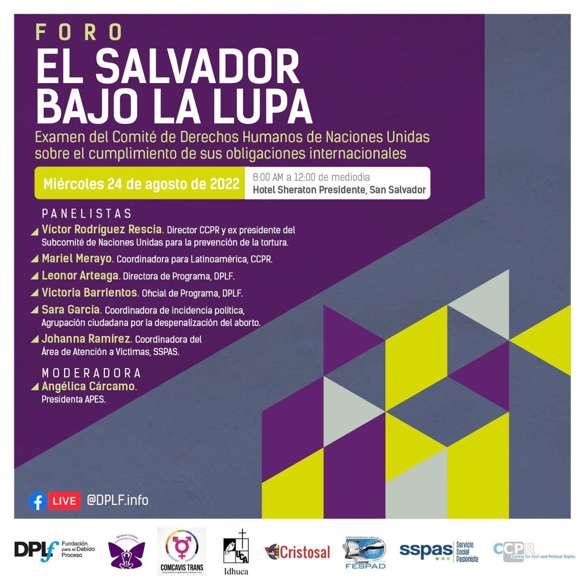 ccpr_centre_es's tweet photo. ❗️EN VIVO: 🇸🇻 FORO- El Salvador bajo la lupa. Examen del Comité de Derechos Humanos.

Importantes reflexiones sobre el seguimiento y ma participación de OSC.

🎥https://t.co/ALRJ1uLdRc
#ElSalvador https://t.co/0zpe31J6hF