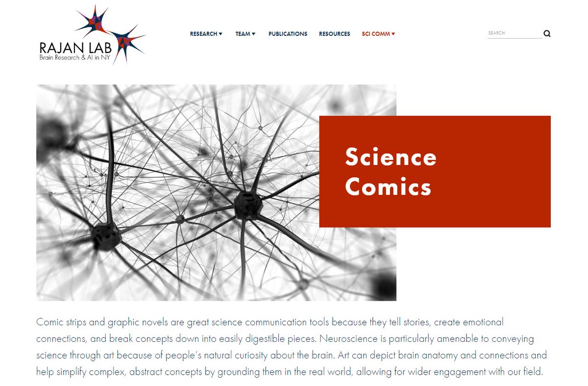 Kanaka Rajan (@kanakarajanphd) on Twitter photo The Rajan lab website now hosts a Comics page to share our #SciComm efforts! With the help of talented artists & <a href="/stellatecomms/">Stellate Communications</a>, we create comics to make computational neuro more accessible.
Here are a few we've created so far + some faves from collaborators & colleagues 🧵 The Rajan lab website now hosts a Comics page to share our #SciComm efforts! With the help of talented artists & <a href="/stellatecomms/">Stellate Communications</a>, we create comics to make computational neuro more accessible.
Here are a few we've created so far + some faves from collaborators & colleagues 🧵