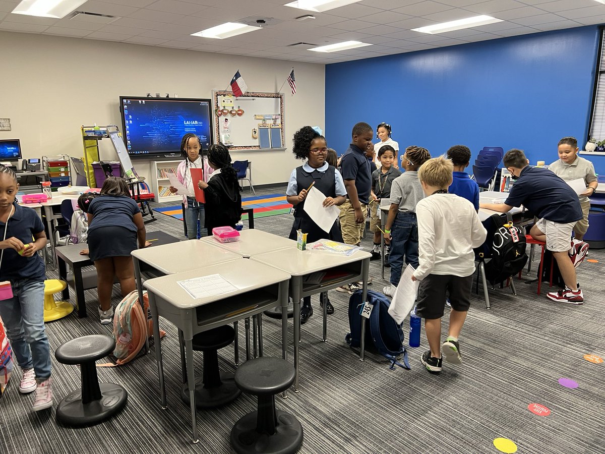 We celebrated the SECOND day of SECOND grade by playing “Find TWO friends”. It was DOUBLE the fun as we learned more about our classmates!  <a href="/MPEKnights/">Maxine Phelan Elementary</a> #unboxinglcisd #phelanelite #2ndtonone
