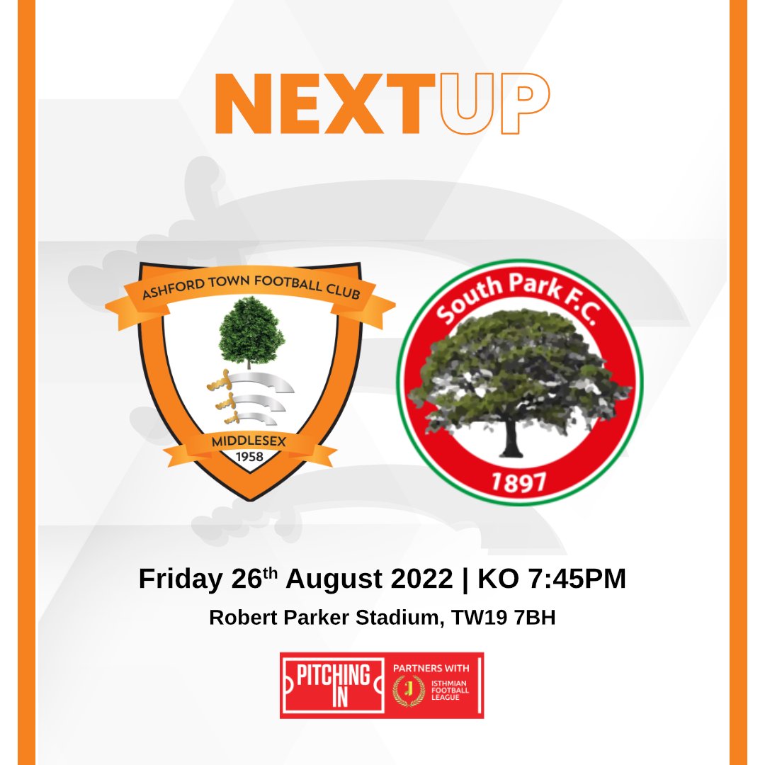ashfordtownmx's tweet photo. NEXT UP
It's Friday night lights this weekend!!
🆚 @South_ParkFC
🏆 @IsthmianLeague
📅 Fri 26 Aug 2022
🕒 KO 7:45PM
📍 RPS, TW19 7BH
🎫 Adults £10 / Conc. £5 / U16 Free
📙 Programme Online
🍻 Clubhouse open from 17:00

https://t.co/m1b6oP8Aoj

#ASHSTP #atmx #IsthmianLeague https://t.co/QgjKWe5FrN