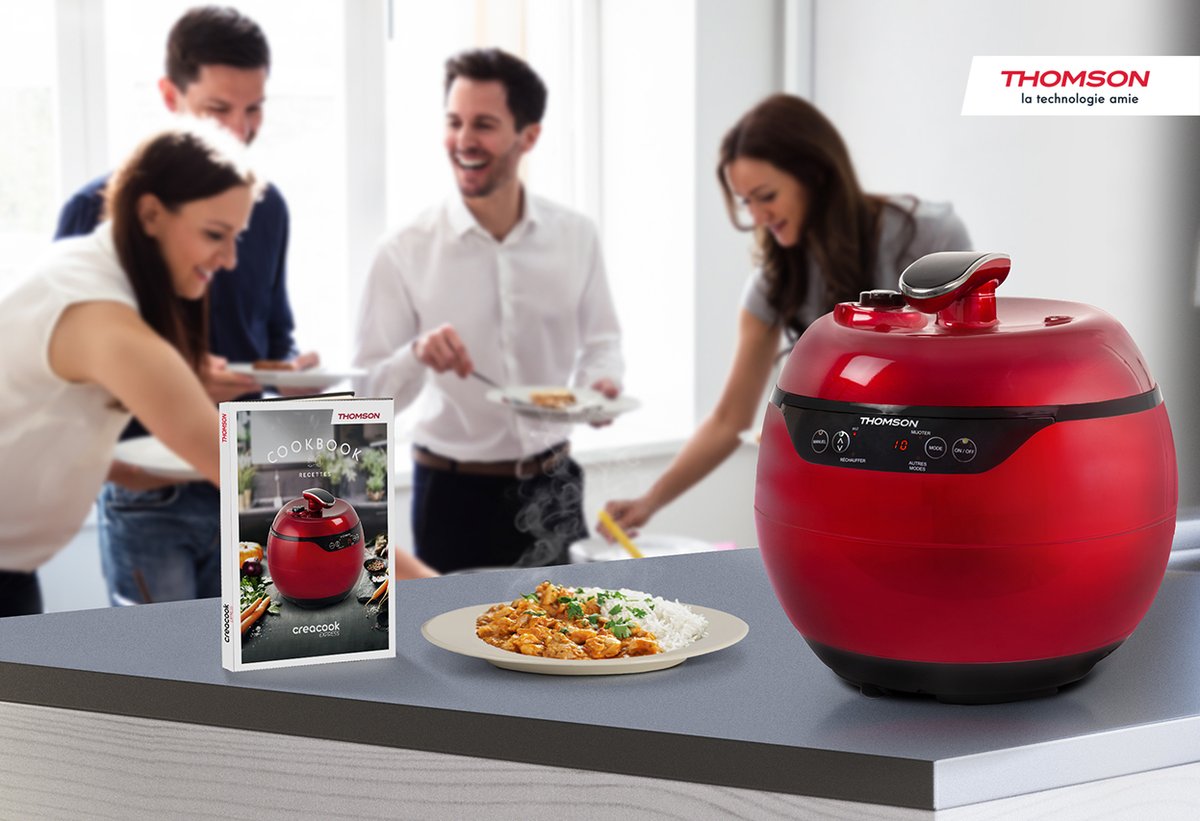 Thomson_FRA's tweet photo. L'autocuiseur électrique sous pression Creacook Express #Thomson est un redoutable 6 en 1 ! C'est le complément idéal à votre cuisine pour vous simplifier le quotidien !🧑🍳👩🍳
▶️ https://t.co/5Y4jnA2G24 😋
#ThomsonÉlectroménager #CreacookExpress #BonPlan #PROMO https://t.co/SkhcUEXO1J