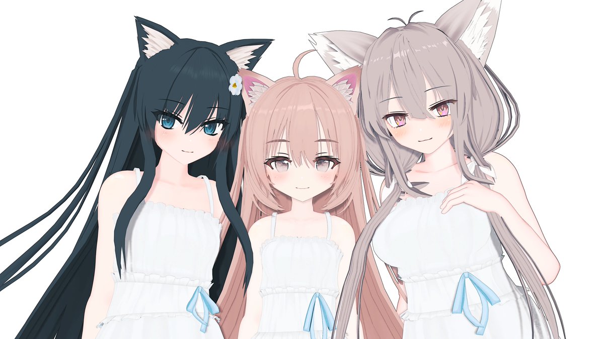 うちのレナ・ちびねこさん・おさげねこさんは全員猫耳ですねえ!!(左から順)
他の子も数えたら猫耳が一番多かった 