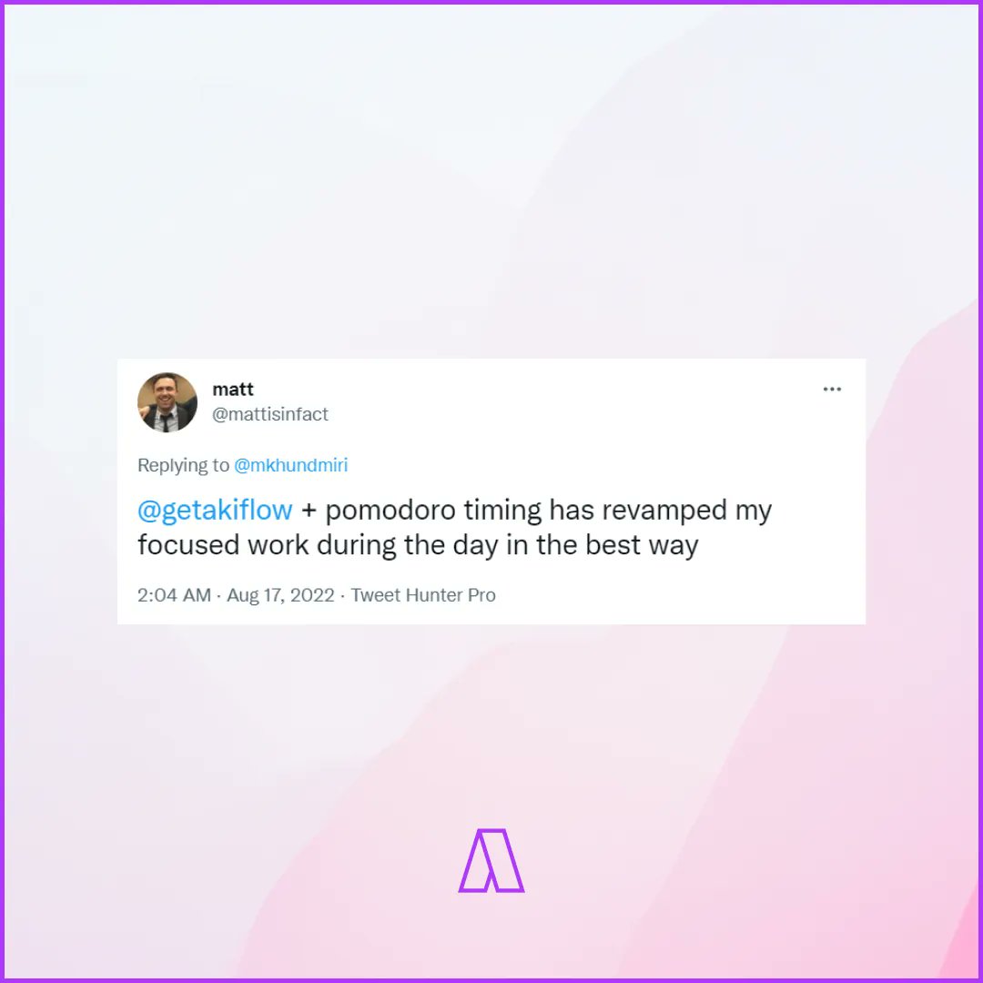 getAkiflow's tweet photo. Time blocking and time tracking are indeed the best allies! 

Thank you for sharing your experience, Matt! 🚀

#productivityapp #productivityboost #productivitygoals #productivityhacks #timemanagementhacks #timemanagementtools #effectivetimemanagement https://t.co/bQLwOBW5vI