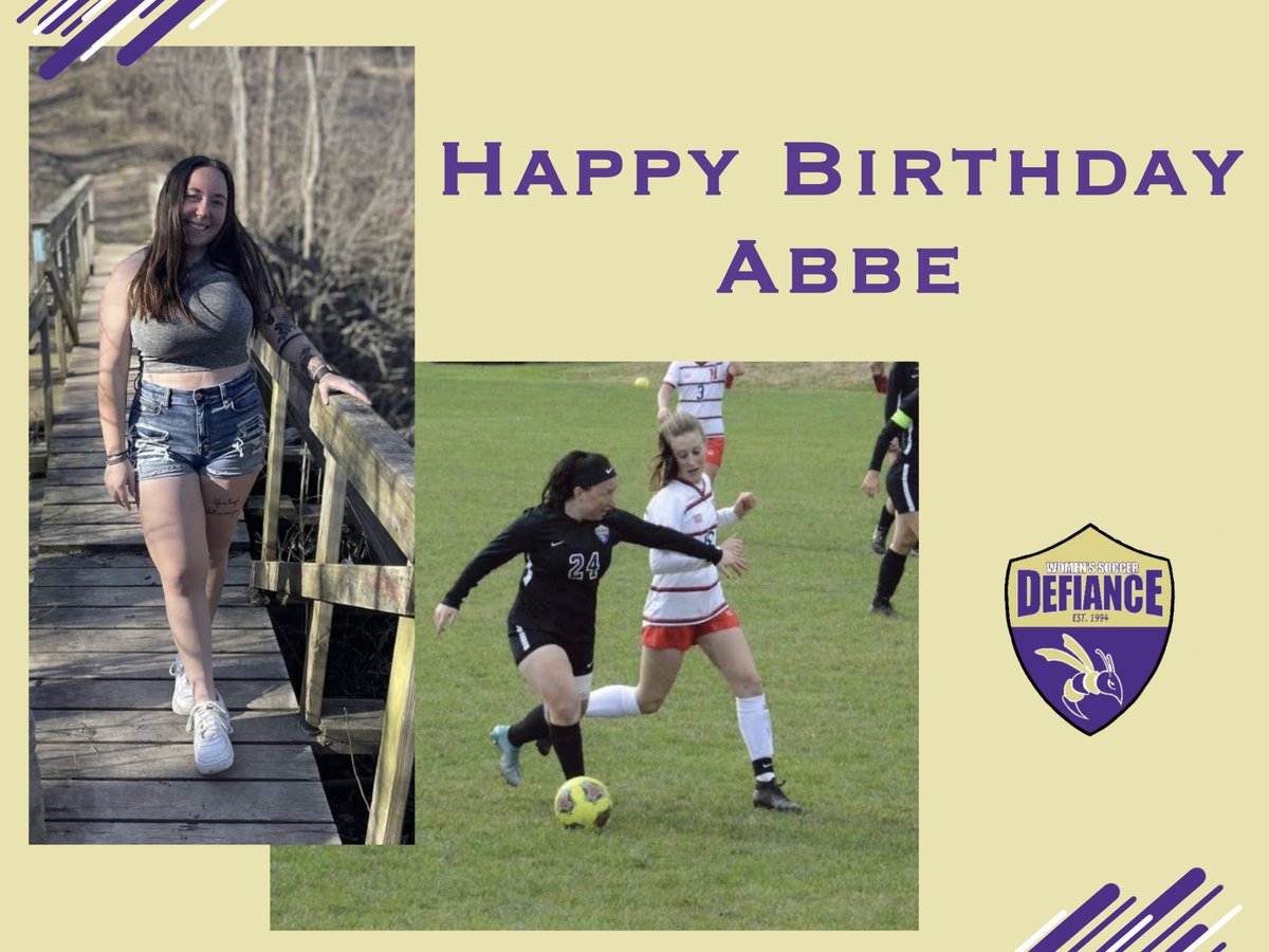 DefiCollegeWSOC's tweet photo. Happy Birthday to @dcwomensoccer’s own Abbe Rank! #DCWS #HappyBday 🥳💜 https://t.co/JO2VYrwWPG