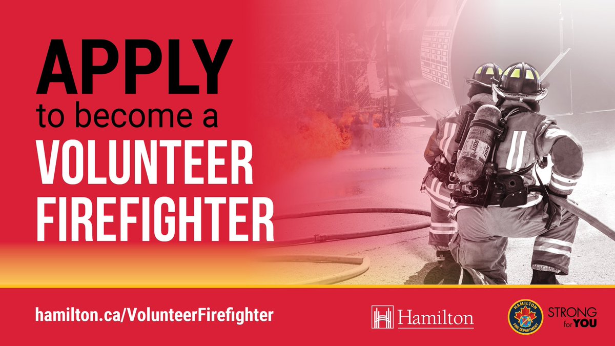 HamiltonFireDep's tweet photo. Hamilton Fire Department is looking for #VolunteerFirefighters in all of our rural communities!

Info: https://t.co/1tRDq2jFD3

Apply: https://t.co/sIsZaOHKyT

Join us for a rewarding opportunity &amp; help keep your community safe!

#HamOnt #StrongForYou https://t.co/fqp9SU3rkw