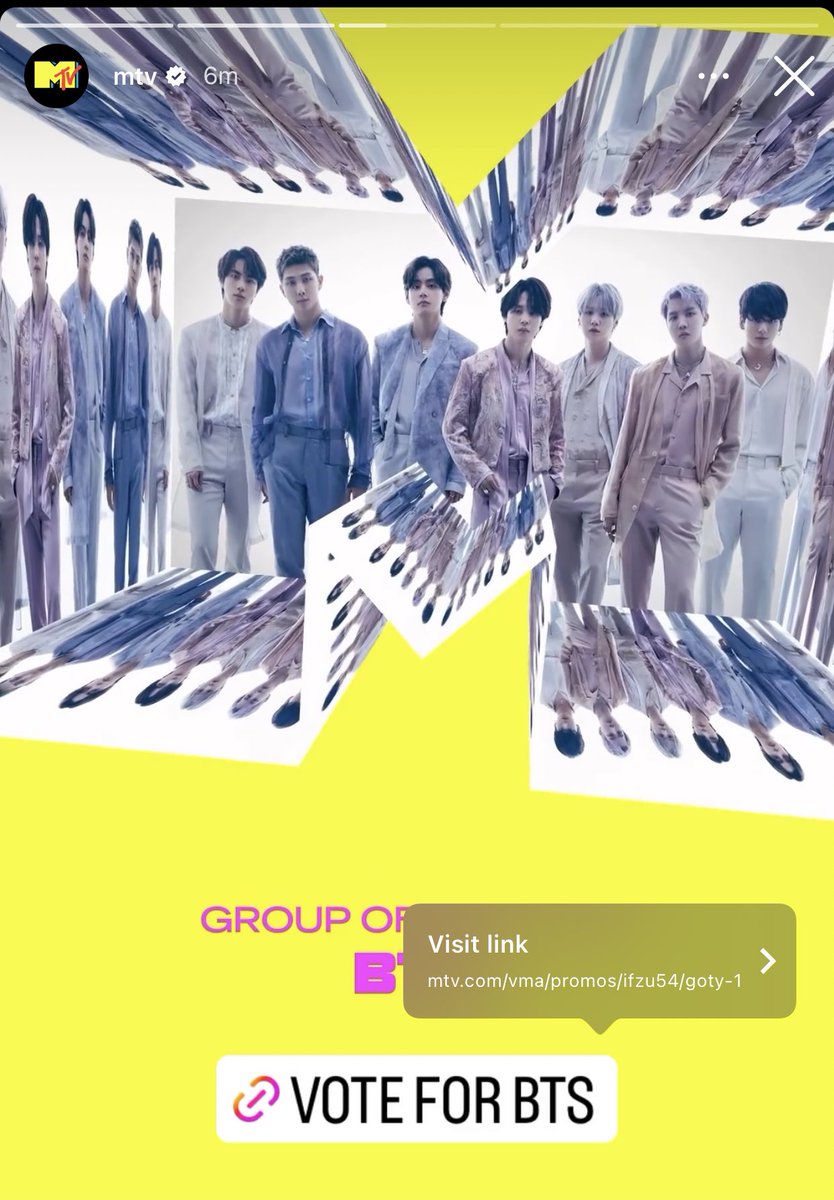 stussyjimin's tweet photo. click on the link on mtv’s instagram story to vote for BTS! it’s quick and easy 

🗳 https://t.co/A8fDZ2Et8L https://t.co/4AlNDgJLhG