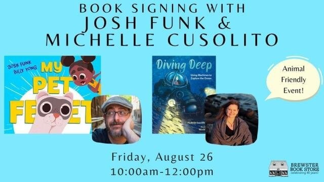 joshfunkbooks's tweet photo. Hey, Cape Cod! This Friday morning I'll be signing at @thebrewsterbookstore with my pal, author @mcusolito! Swing by right off the bike trail or on your way to the beach!

@simonkids  @charlesbridgepublishing  #capecod #capecodevent #capecodevents #autho… https://t.co/9ZMYbuXnfo https://t.co/Cqg6BGekLt