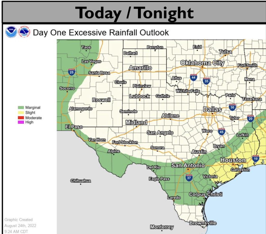 chiefkidd's tweet image. #HeySETexas!  You’re next! Get ready for your own rain…and everything that fell up North and is coming your way down the rivers. Pay attention to local officials and weather forecasts. #txwx #tadd #TurnAroundDontDrown #AreYouReady