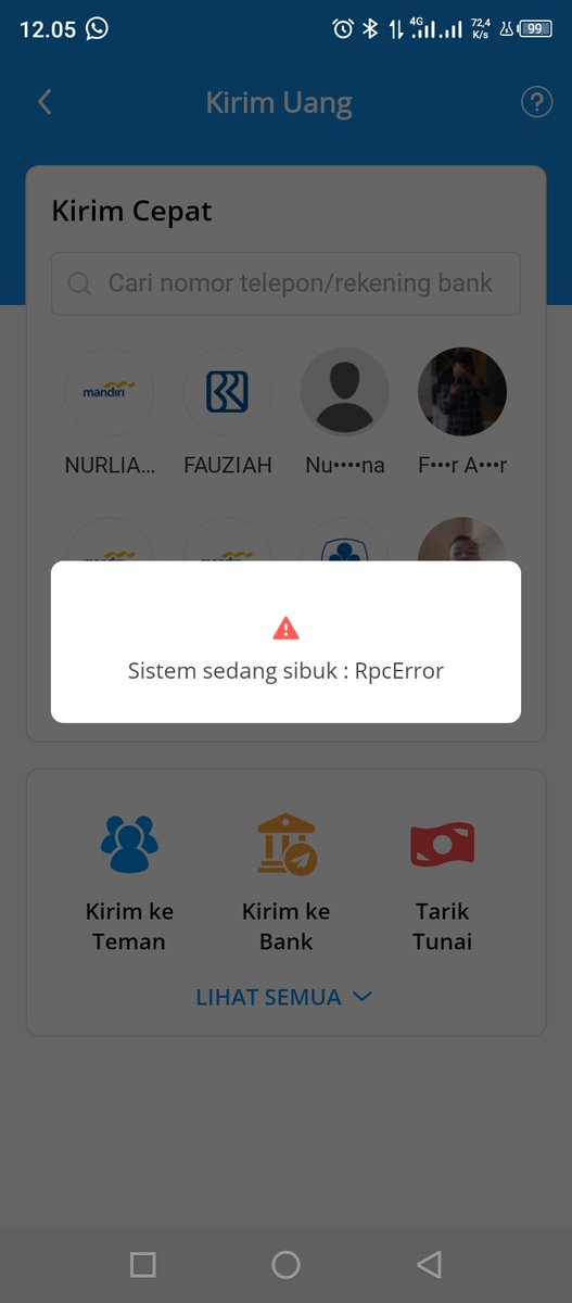 _Ndraa_'s tweet photo. @danawallet haloooo danaaaa... Dari kemarin sampe sekarang aku kok ga bisa transaksi teruss yaa 😡😡 https://t.co/MrQDkEwLuW